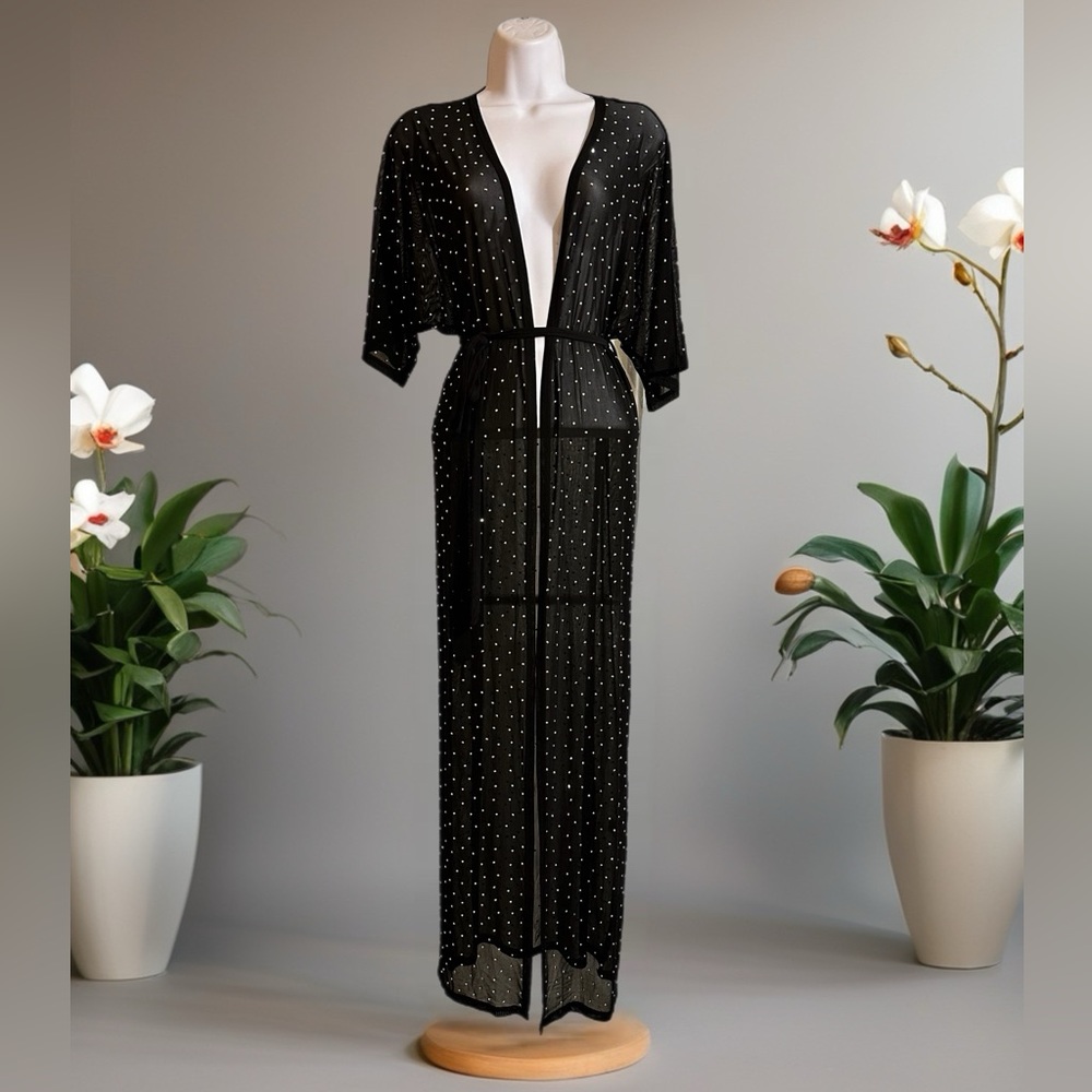 Hot & Delicious Black Sheer Cardigan